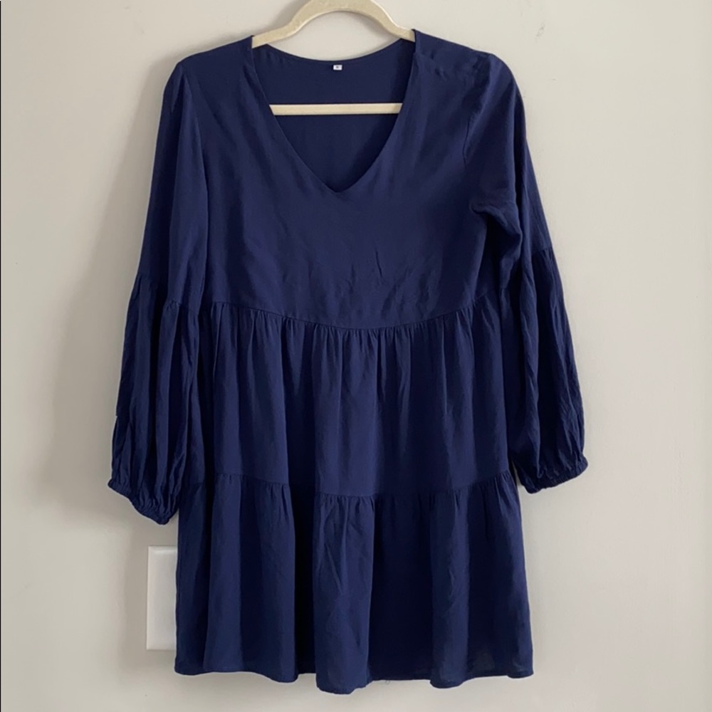 Navy long sleeve dress